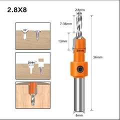 Mũi khoan doa âm vít gỗ 2 tầng - Thép HSS4341