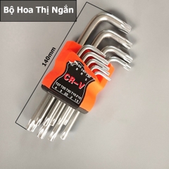 Bộ Lục Giác Hoa Thị Đa Năng 9 Chi Tiết - Lục giác Bi, Đầu Bông - Thép CR-V Siêu Cứng