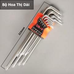 Bộ Lục Giác Hoa Thị Đa Năng 9 Chi Tiết - Lục giác Bi, Đầu Bông - Thép CR-V Siêu Cứng