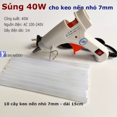 Súng bắn keo nến 40W 50W 80W - Tương Thích Keo 7mm & 11mm