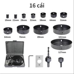 Bộ Mũi Khoét Thạch Cao và Gỗ Mềm - 8,11,16 Chi Tiết