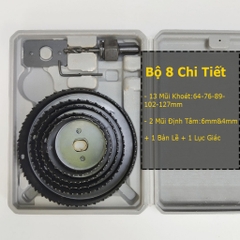 Bộ Mũi Khoét Thạch Cao và Gỗ Mềm - 8,11,16 Chi Tiết
