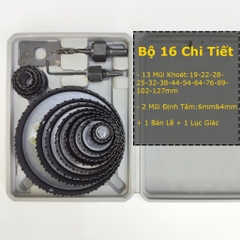 Bộ Mũi Khoét Thạch Cao và Gỗ Mềm - 8,11,16 Chi Tiết