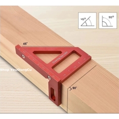 Thước Ke Góc Vuông 45 ° 90 ° - Thước Tam Giác Hợp Kim Nhôm (Hàng Chất Lượng)