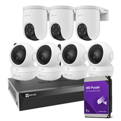 Bộ KIT 7 camera trong nhà và ngoài trời Ezviz 3MP xoay 360