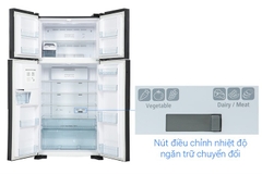 Tủ lạnh Hitachi Inverter 540 lít Multi Door R-FW690PGV7 GBK