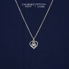 Dây chuyền bạc DCJ46 S925 trái tim đính đá, quà tặng 8-3 ý nghĩa, Chariot Jewelry