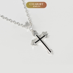 Dây chuyền DCJ107 hình chữ thập bạc 925 cách điệu ChariotJewelry