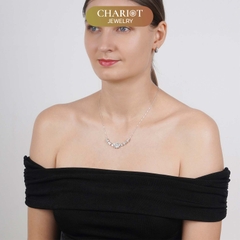 Dây chuyền bạc DCJ62 chuỗi hoa đính đá cao cấp ChariotJewelry