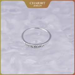 Nhẫn bạc NCJ67 Horizontal đính đá CZ, quà tặng sinh nhật cho bạn gái ChariotJewelry