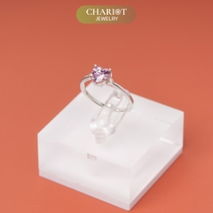 Nhẫn bạc S925 NCJ48 đính đá trái tim, quà tặng 8-3 ý nghĩa dành cho bạn gái, Chariot Jewelry