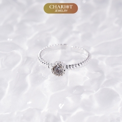 Nhẫn bạc 925 CHARIOT mặt trăng đính đá cao cấp ChariotJewelry NCJ30