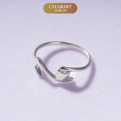 Nhẫn bạc 925 CHARIOT cách điệu hình mèo dễ thương ChariotJewelry NCJ39