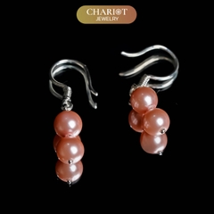 Khuyên tai nữ  ECJ09 ngọc trai nhân tạo cực sang chốt bạc 925 ChariotJewelry