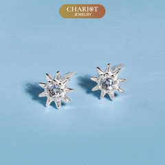 Khuyên tai bạc ECJ85 mặt trời bé xinh Chariot Jewelry
