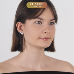 Khuyên tai bạc ECJ96 bươm bướm lung linh Chariot Jewelry