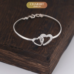 Lắc tay BCJ17 hai trái tim liên kết Chariot Jewelry