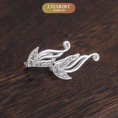 Khuyên tai bạc s925 ECJ02  Ancient Wings ChariotJewelry