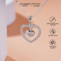 Dây chuyền DCJ07 S925 Trái tim thanh lịch, quà tặng Valentine,ChariotJewelry