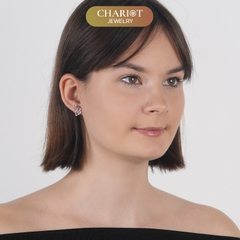 Khuyên tai bạc ECJ77 thỏ ngọc bé xinh Chariot Jewelry