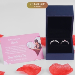 Nhẫn đôi bạc S925 nam nữ NCJ98 Infinity Love, nhẫn couple bạc, quà tặng Valentine ý nghĩa dành tặng bạn gái, ChariotJewelry