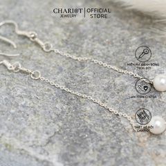 Khuyên tai nữ ECJ10 ngọc trai nhân tạo phong cách Hàn Quốc ChariotJewelry