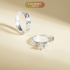Nhẫn đôi bạc S925 nam nữ NCJ116 Destiny's Promise, nhẫn couple bạc, quà tặng 8-3 ý nghĩa dành tặng bạn gái, ChariotJewelry