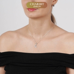 Dây chuyền bạc s925  DCJ116 Moon, Star & Sun, đính đá CZ cao cấp, ChariotJewelry