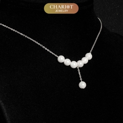 Dây chuyền DCJ81 ngọc trai thanh lịch dịu dàng bạc 925 ChariotJewelry