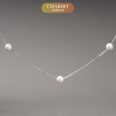 Dây chuyền bạc 925 DCJ80 ngọc trai thanh lịch dịu dàng ChariotJewelry
