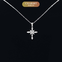Dây chuyền DCJ88 chữ thập đính đá CZ bạc 925 ChariotJewelry
