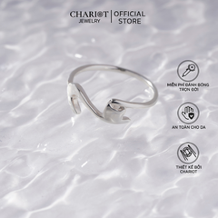 Nhẫn bạc 925 CHARIOT cách điệu hình mèo dễ thương ChariotJewelry NCJ39