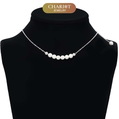 Dây chuyền DCJ83 ngọc trai thời trang thanh lịch bạc 925 ChariotJewelry