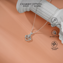 Dây chuyền bạc DCJ11 S925 Upside Down Heart, quà tặng 8-3 ý nghĩa, Chariot Jewelry