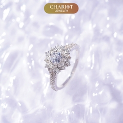 Nhẫn bạc NCJ51 Bông tuyết trắng ChariotJewelry