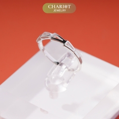 Nhẫn Bạc NCJ37 Hoạ Tiết Tam Giác Nối Tiếp Chariot Jewelry