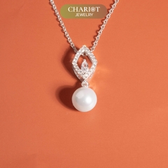 Dây chuyền bạc s925 DCJ183 ngọc trai đính đá CZ lấp lánh ChariotJewelry