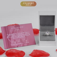 Nhẫn bạc nữ S925 NCJ63 trái tim tình yêu lấp lánh, quà tặng Valentine ý nghĩa dành cho bạn gái, Chariot Jewelry