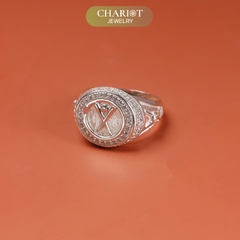 Nhẫn bạc S925 NCJ75 Tình yêu bóng chày cho nam ChariotJewelry