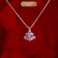 Dây chuyền bạc DCJ68 S925 trái tim đính đá sắc màu, quà tặng Valentine ý nghĩa, Chariot Jewelry