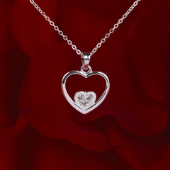 Dây chuyền bạc DCJ94 S925 trái tim yêu thương, quà tặng Valentine ý nghĩa, Chariot Jewelry