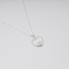 Dây chuyền bạc DCJ94 S925 trái tim yêu thương, quà tặng Valentine ý nghĩa, Chariot Jewelry