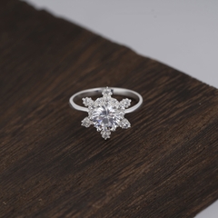 Nhẫn bạc s925 NCJ160 bông tuyết nở rộ ChariotJewelry
