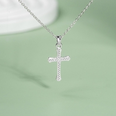 Dây chuyền DJ197 S925 Cây thánh giá đính đá thanh lịch, quà tặng Valentine ý nghĩa, Chariot Jewelry