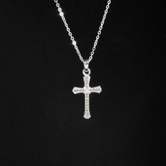 Dây chuyền DJ197 S925 Cây thánh giá đính đá thanh lịch, quà tặng Valentine ý nghĩa, Chariot Jewelry