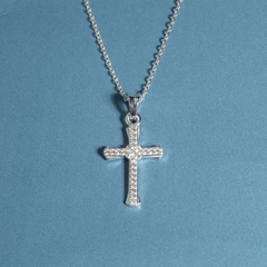 Dây chuyền DJ197 S925 Cây thánh giá đính đá thanh lịch, quà tặng Valentine ý nghĩa, Chariot Jewelry