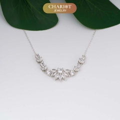 Dây chuyền bạc DCJ62 chuỗi hoa đính đá cao cấp ChariotJewelry