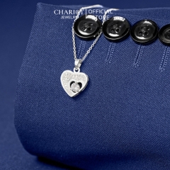 Dây chuyền bạc DCJ43 S925 Trái tim lấp lánh, quà tặng Valentine ý nghĩa, Chariot Jewelry