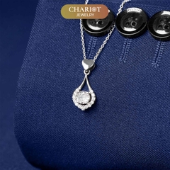 Dây chuyền DCJ40 S925 giọt nước đính đá bạc, quà tặng 8-3 ý nghĩa, Chariot Jewelry