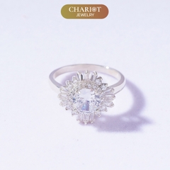 Nhẫn bạc NCJ52 Ánh hào quang ChariotJewelry